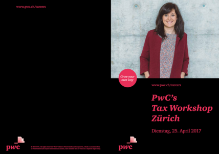 Event PricewaterhouseCoopers PwC's Tax Workshop Zürich body