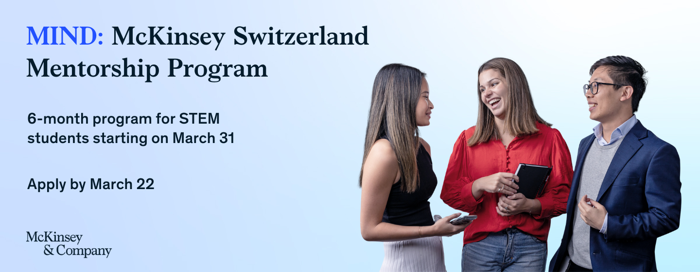 Event McKinsey & Company MIND – McKinsey Switzerland Mentorship Program header