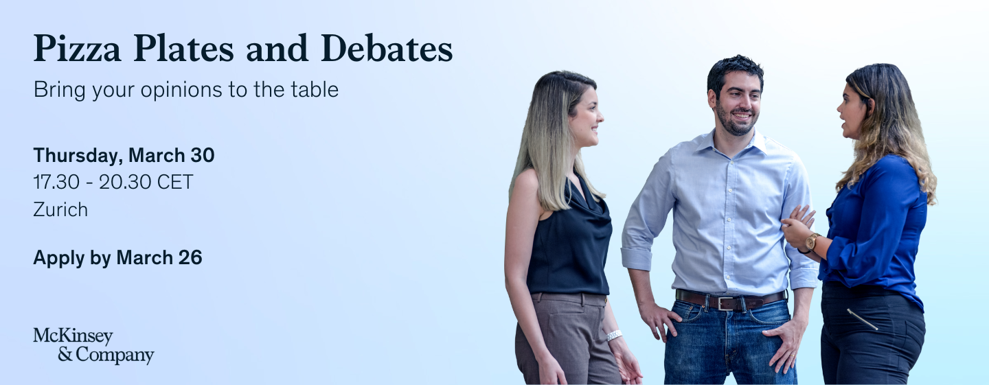 Event McKinsey & Company Pizza Plates & Debates header